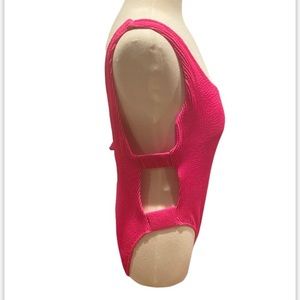 Hot Pink Bathing Suit with Cut Outs Size Large